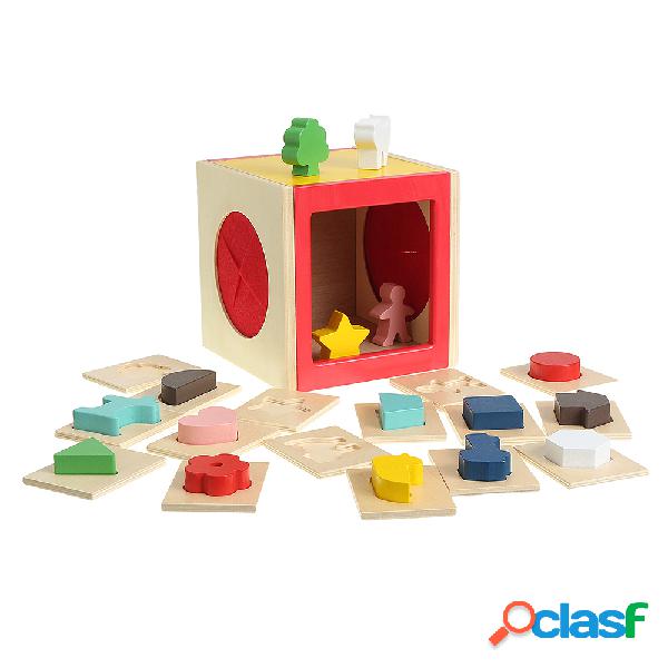 Crianças Memória Treinamento Cego Caixa Cor Cube Jigsaw