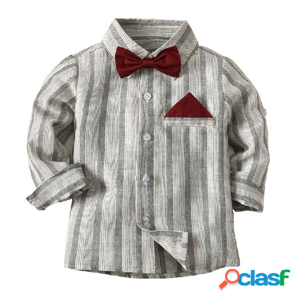 Crianças Meninos De Manga Longa Casual Formal Camisa Tops