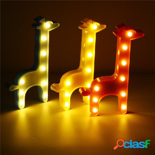 Cute Giraffe LED Night Light Bateria da bateria de parede