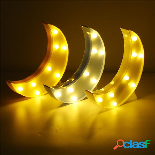 Cute Moon LED Night Light Bateria de bateria de parede Baby