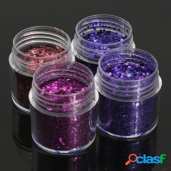 Dark Purple Nail Art Glitter Powder 1mm Sequins Sparkly
