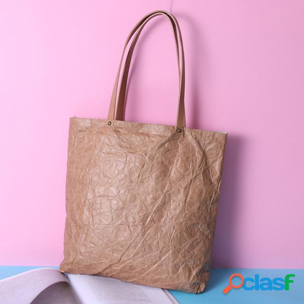 Designer Crumple Kraft Paper Handbag Elegante Casual Book