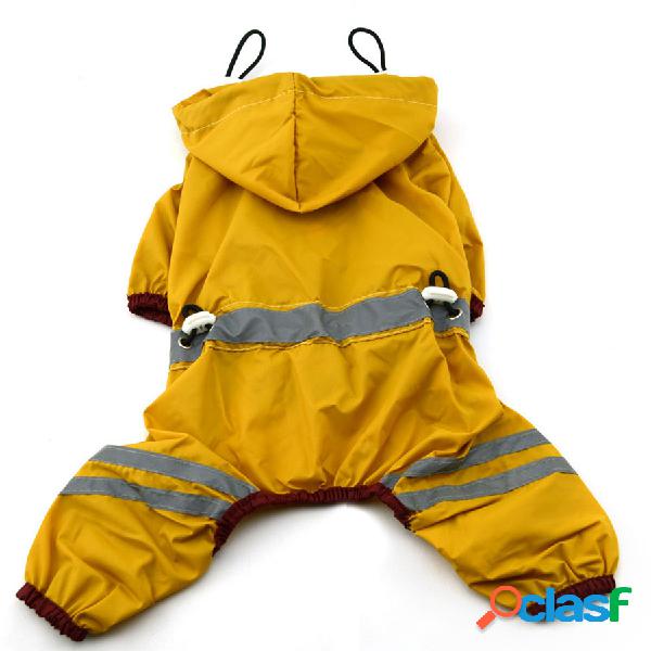 Dog Raincoat Rainwear Ajustável Estilo Glisten Pet Rainsuit