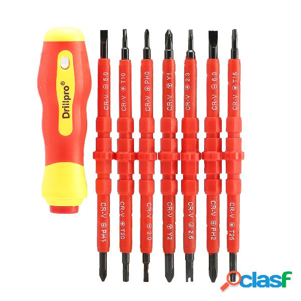 Drillpro 7 Pcs Isolado Electrician Screwdriver Set Cr-V