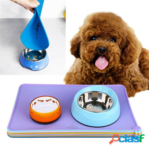 Durable Dog Cat Puppy Dish Bowl Food Fooding Mat