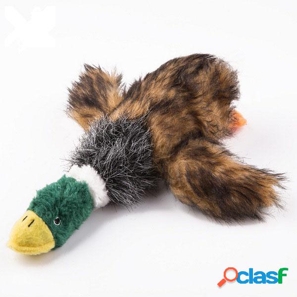 Durable Squeaker Dog Toys Plush Chew Toy Stuff Duck Toy para