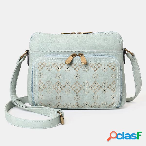 Escavar flor sólida leve Design Crossbody Bolsa