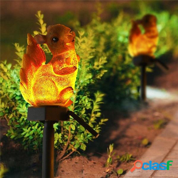 Esquilo Solar Lawn Lamp Garden Decor Light Caminho