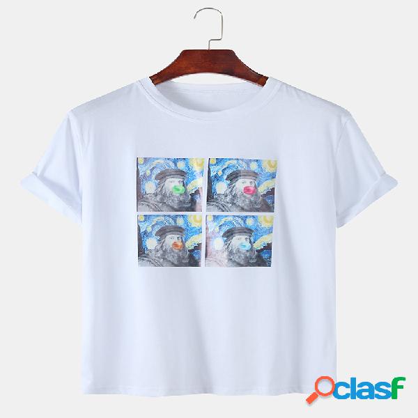 Estrelas engraçadas de Óleo Van Gogh da cópia Camisetas