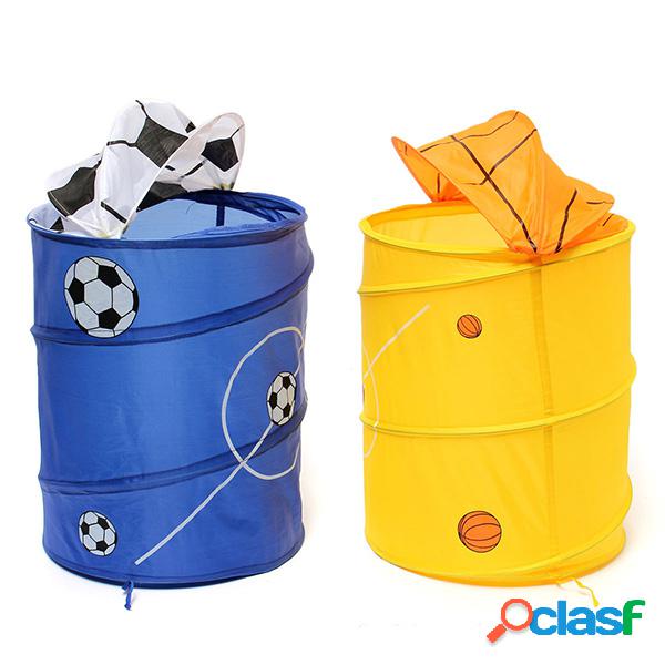 Futebol Basketball Foldable Laundry Basket Loja de