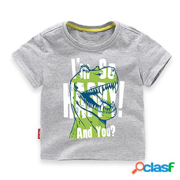 Gráfico Crianças Meninos Impresso Tops & T-shirts Criança
