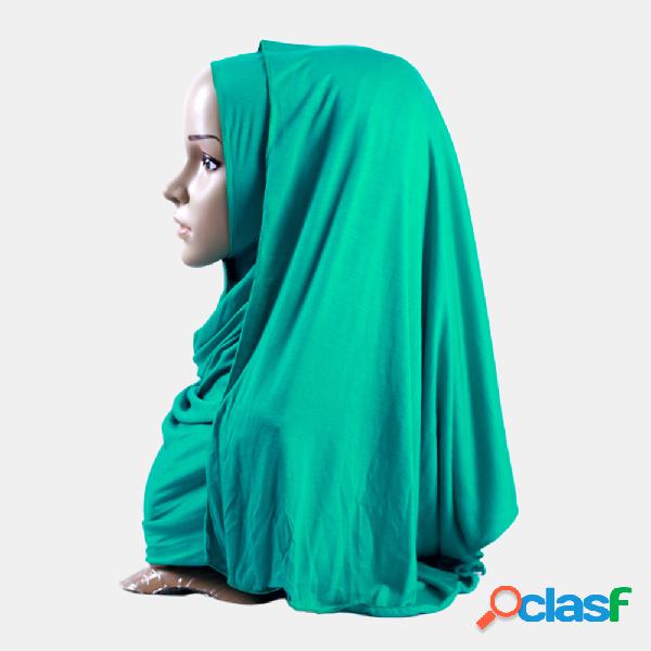 Hijab Amira Islâmico Sólido Soft Lenço Mercerizado