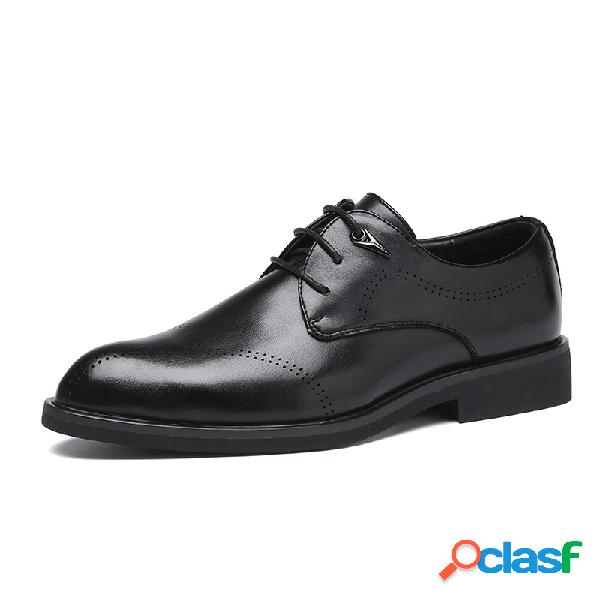 Homens Brogue Lace Up Business Formal Causual Shoes