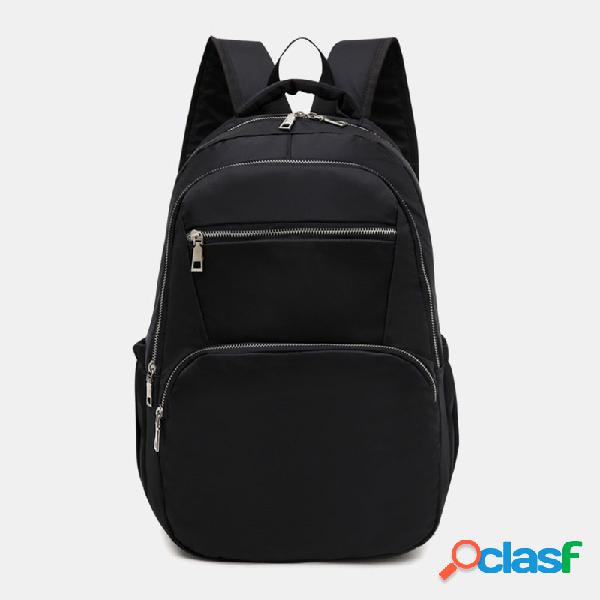 Homens Casual Solid School Bolsa Mochila