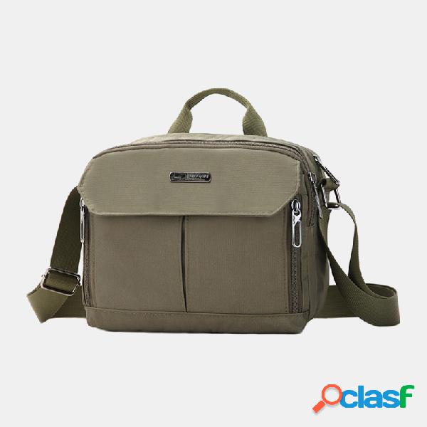 Homens Casual Waterproof Nylon Telefone sólido Bolsa