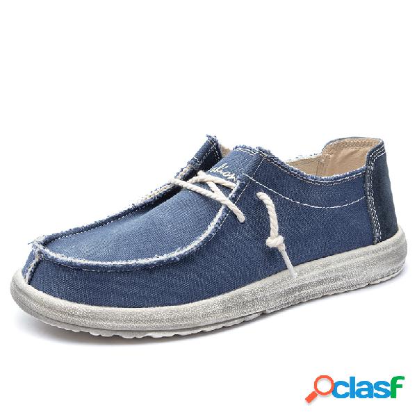 Homens Classic Mocassim Toe Lavado Toe Comfort Soft Sapatos