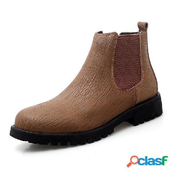 Homens Classic Special Grain Cow Leather Comfort Botas