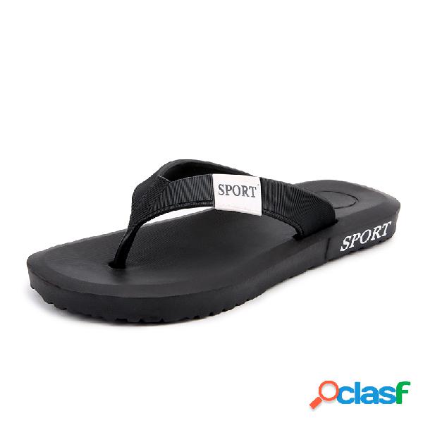 Homens Clip Toe Slip Resistente Chinelos Casual Praia