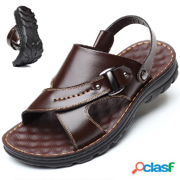 Homens Comfy Toe Aberto Ajustável Heel Strap Praia