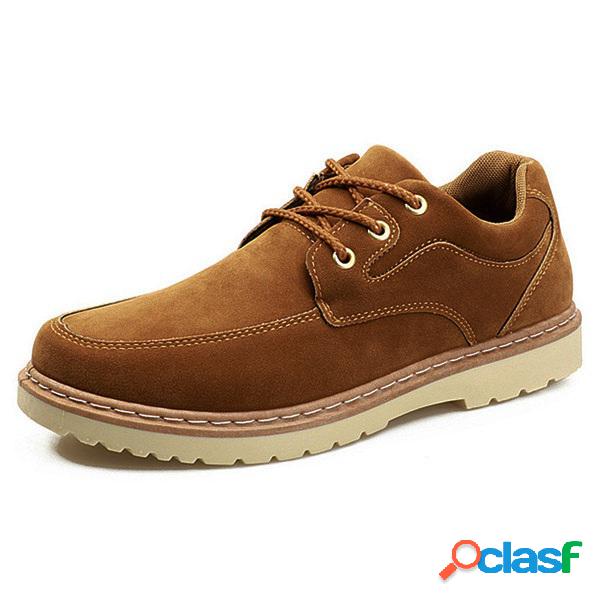 Homens Low Top Lace Up Work Style Shoes