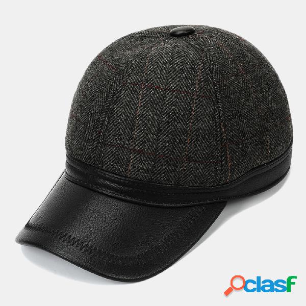 Homens Outdoor Casual Warm Chapéu Feltro ajustável Lazer