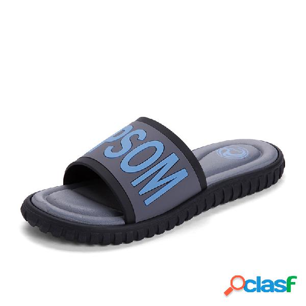 Homens Sandálias de dedo do pé aberto Comfy Soft Chinelos