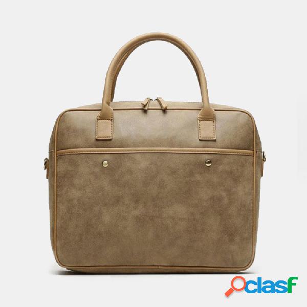 Homens Sólidos Grande Capacidade Business Briefcase Laptop