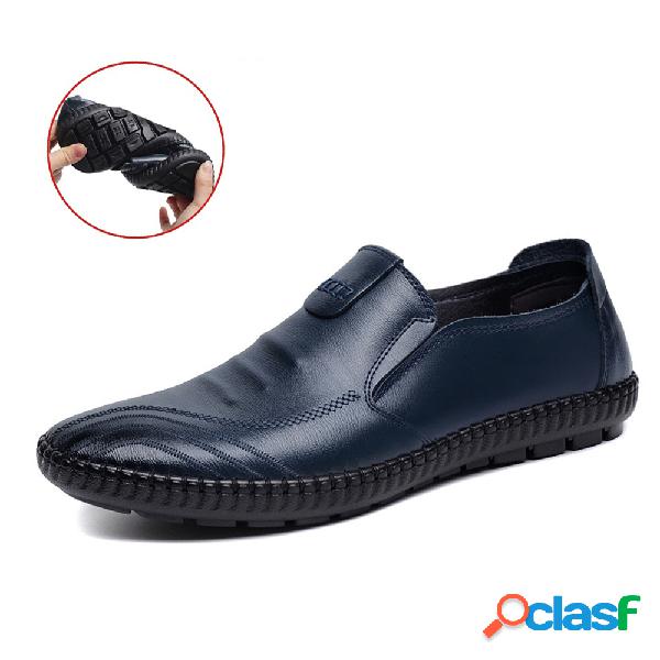 Homens Soft Sole Comfy Driving Loafers Slip On Sapatos