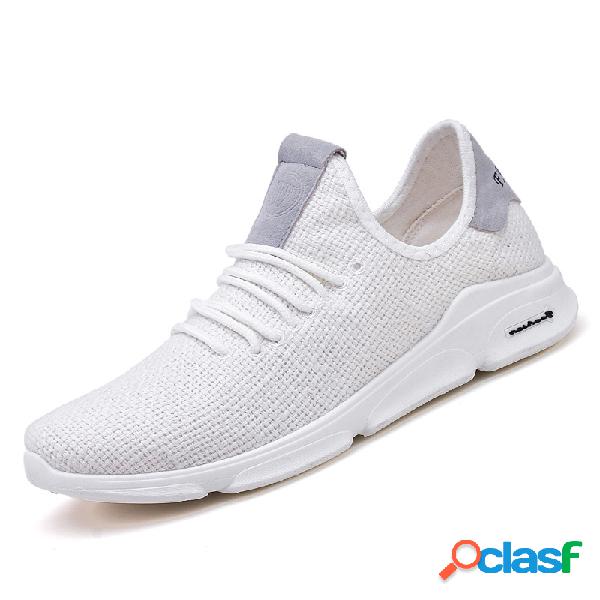 Homens Tecido Respirável Peso Leve Sports Running Sneakers