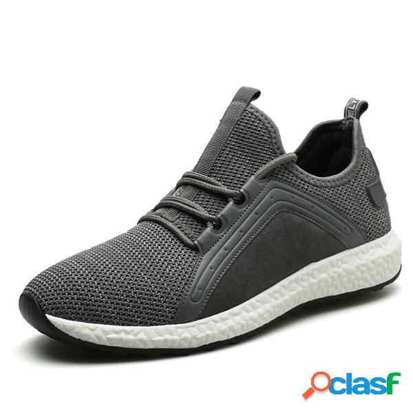 Homens Têxtil Tecido Light Weight Running Sneakers