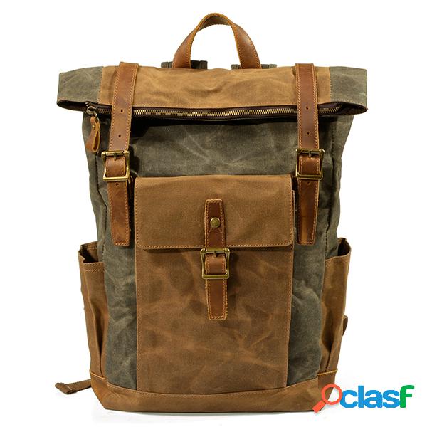 Homens Vintage Canvas Casual Travel Large Capacity