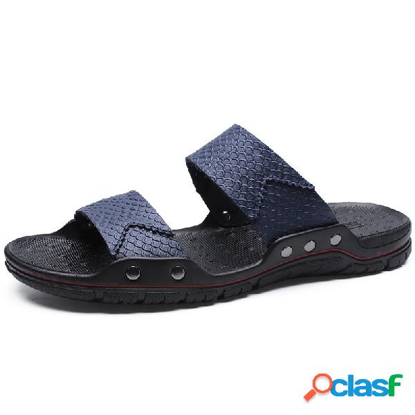 Homens abertos Toe Comfort Soft Deslizamento único em