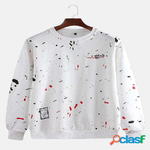 Homens legal Colorful graffiti impressão Streetwear