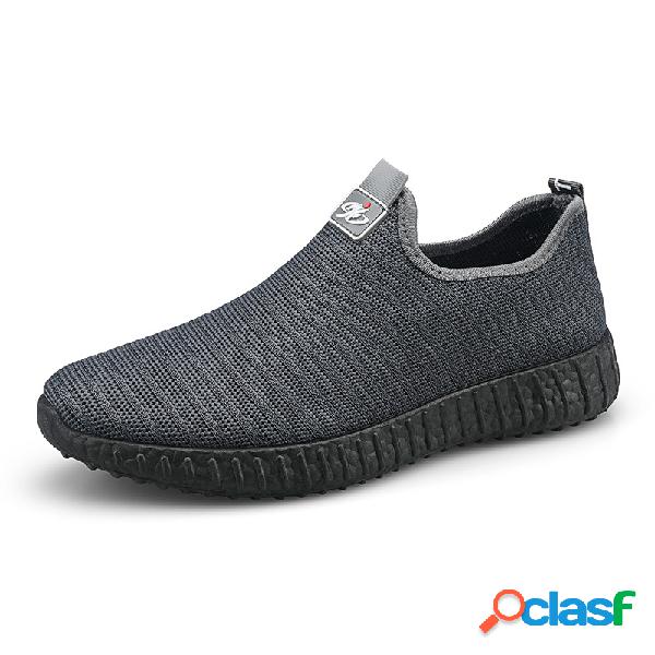 Homens malha tecido respirável peso leve Soft sapatos de