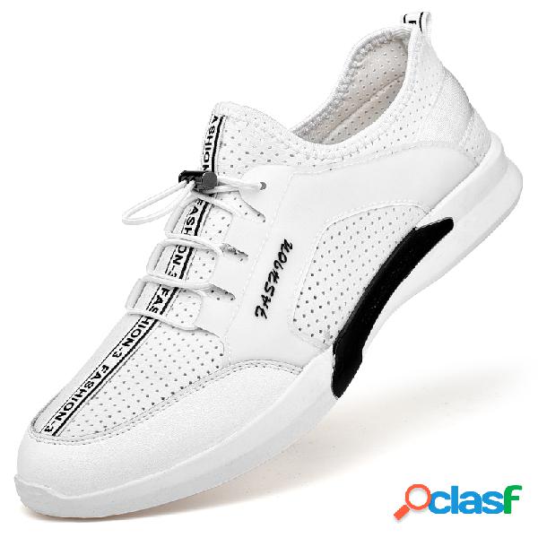 Homens oco Breatnable Lace Up Casual Running Sneakers