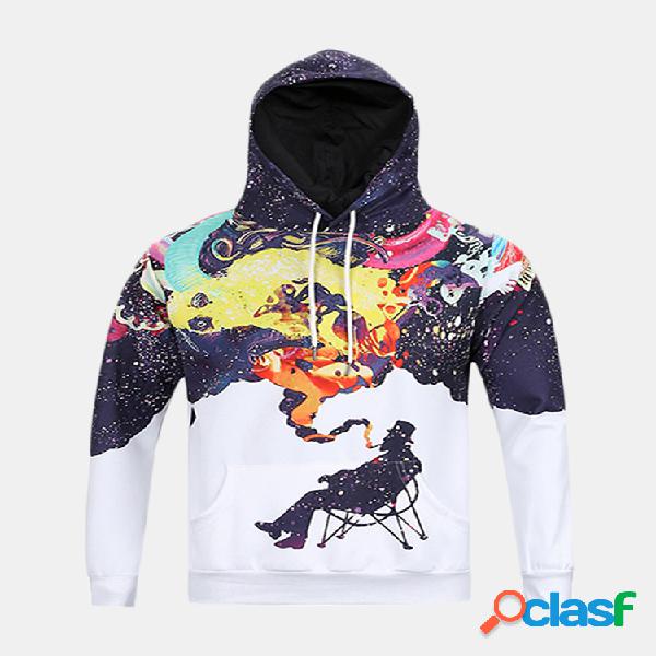 Hoodies ocasionais impressos personalizados originais de 3D