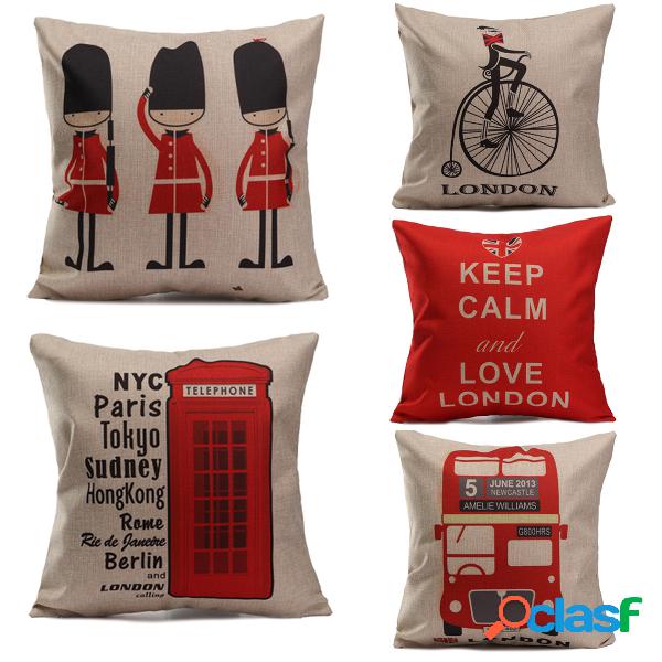 Inglaterra Style Printing Cushion Cover Sofa Bed Pillow