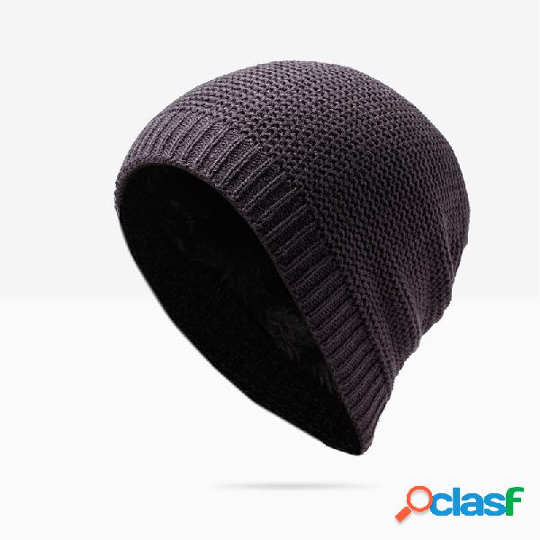 Inverno Knitting Good Stretch Beanies Hat For Men Mulheres