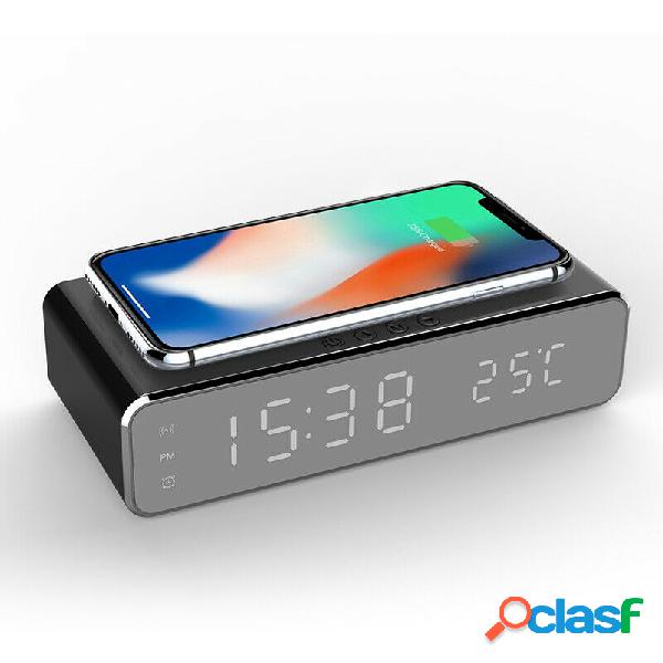 LED 12 / 24H alarme elétrico Relógio com carregador de