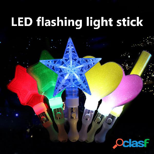 LED Magic Star Wand Flashing Lights Up Glow Sticks Party