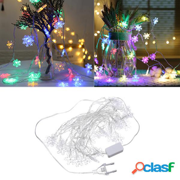 LED Snowflake Fairy String Light Decoração de banquete de