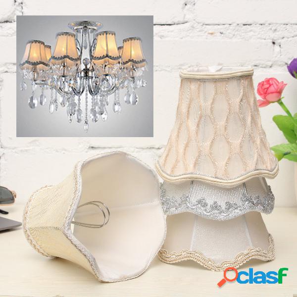 Lace Small Lampshade Cotton Textured Fabric Drum Shade Table