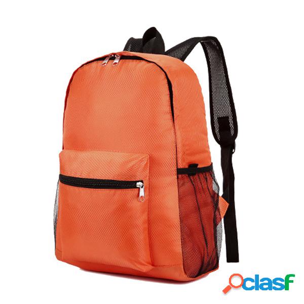 Leve impermeável Nylon mochila de viagem dobrável homens