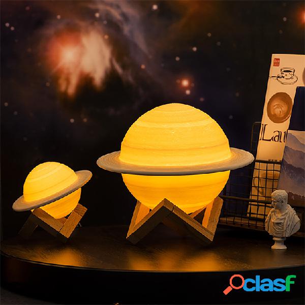 Lâmpada de Saturno de impressão 3D Smart Home Night Light
