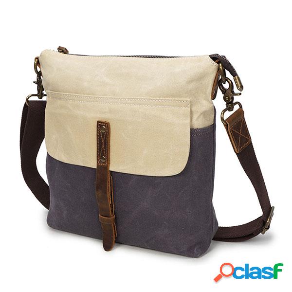 Lona Lazer Vintage Ombro À Prova D 'Água Bolsa Crossbody