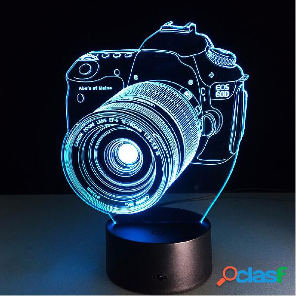 Loskii DL-3D7 Câmera digital 3D LED Lights Colorful Touch