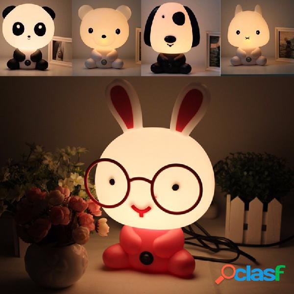 Lovely Baby Kid Bedroom Desk Night Light Dog Urso Rabbit