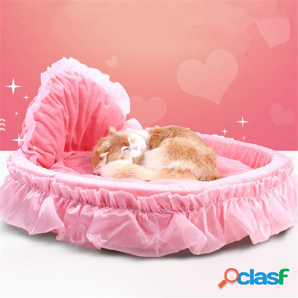 Luxo Princess Cat Bed Filhote de cachorro Sofá Roxo Pink