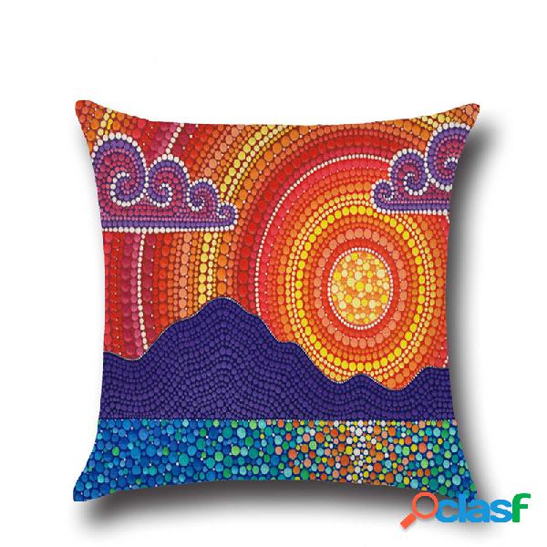 Mandala Bohemian Cotton Linen Quadrado Macio Capa de