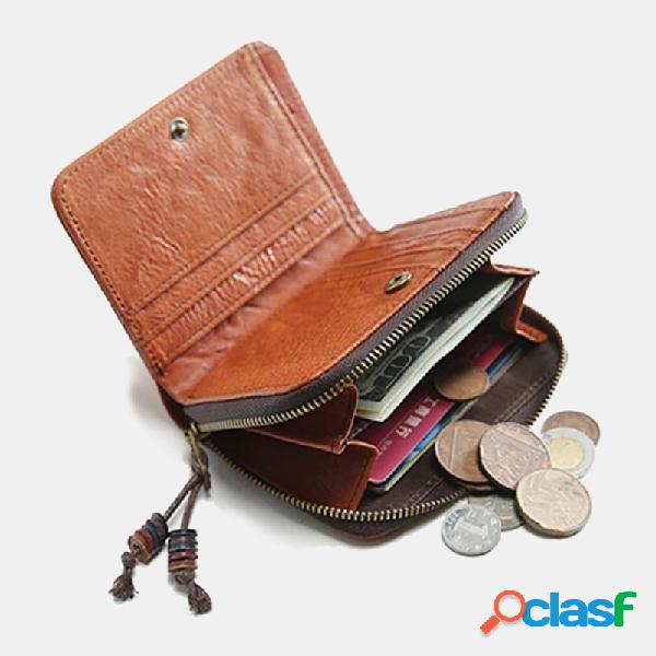 Men Casual Retro Zipper Wallet Coin Purse